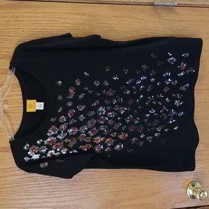 Ruby Rd. Sequined tee XL EUC